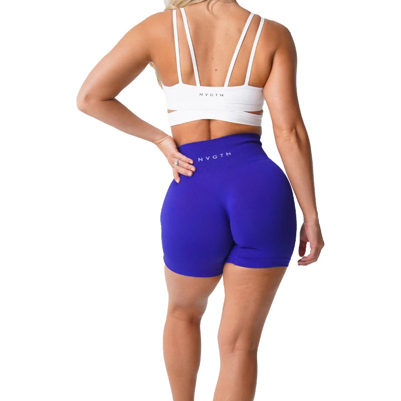 NVGT Spandex Sólido Sem Costura Roupa de Ginástica