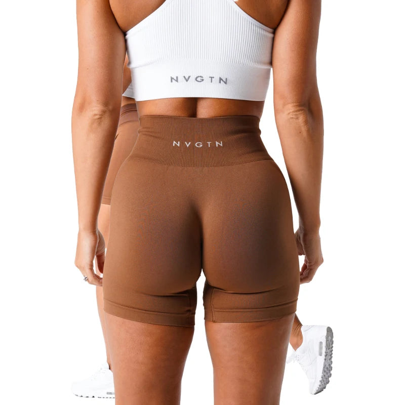 NVGT Spandex Sólido Sem Costura Roupa de Ginástica