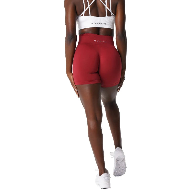 NVGT Spandex Sólido Sem Costura Roupa de Ginástica