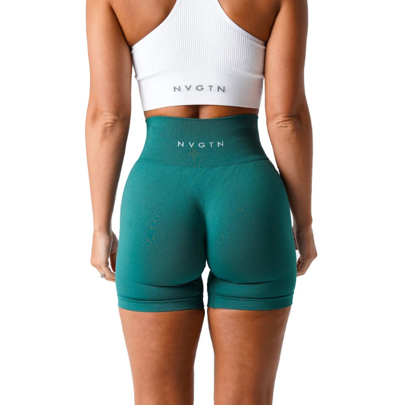 NVGT Spandex Sólido Sem Costura Roupa de Ginástica